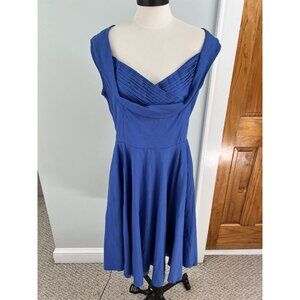 Heroecol Women’s Dress Swing 50’s Style Blue Retro Pinup SZ XL